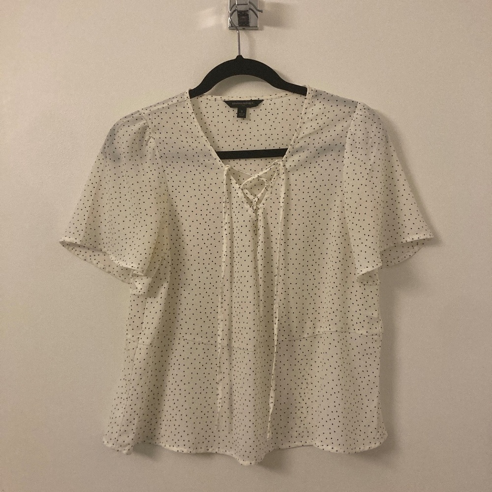 Flutter Polka Dot Blouse, NWOT